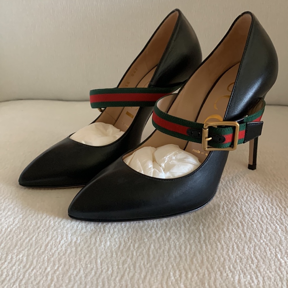 Gucci Malaga kid/NS cross grain heels
